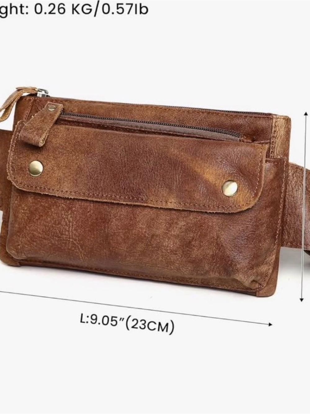 Vintage Brown Leather Men’s Waist Bag